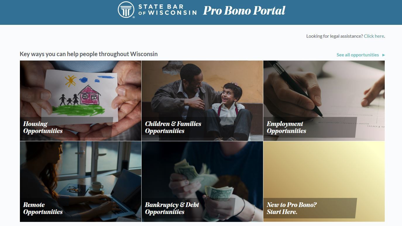 State Bar of Wisconsin Pro Bono Portal